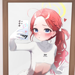 This is a pixiv picture whose title is selfie ユズ.