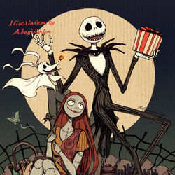 This is a pixiv picture whose title is The Nightmare Before Christmas.