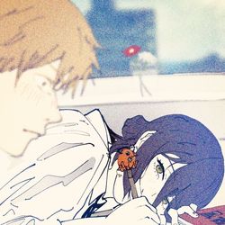 This is a pixiv picture whose title is 学校ifデンレゼ.