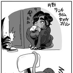 This is a pixiv picture whose title is デスクワークだ！女スパイゴブリン!!.