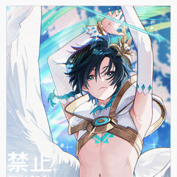 This is a pixiv picture whose title is 風神.