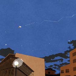 This is a pixiv picture whose title is 『となりの宇宙人』装画.