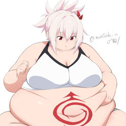 This is a pixiv picture whose title is ぽっちゃり 風巻祭里.