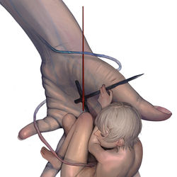 This is a pixiv picture whose title is 人生の針.