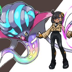 This is a pixiv picture whose title is Emma and Mega Malamar.