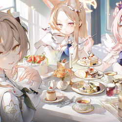 This is a pixiv picture whose title is tea party.
