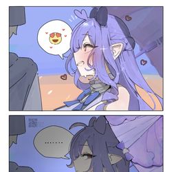 This is a pixiv picture whose title is 😍😒.