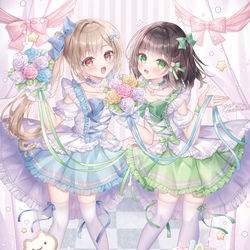 This is a pixiv picture whose title is 🐱🌸🎂.