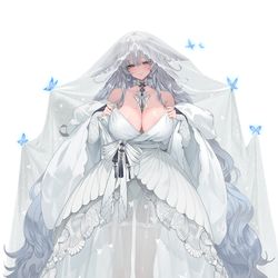 This is a pixiv picture whose title is 信濃 - ウェディングドレス.