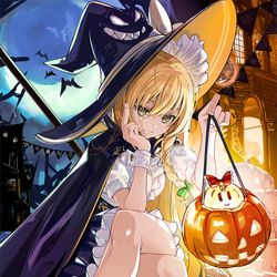 This is a pixiv picture whose title is ハロウィン 霧雨魔理沙.