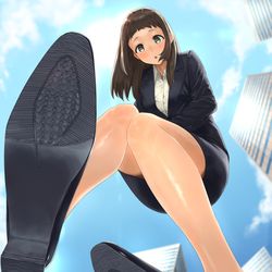 This is a pixiv picture whose title is あおりOL.