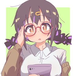 This is a pixiv picture whose title is 本の虫みはりちゃん.