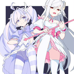 This is a pixiv picture whose title is 【PRATICE】宇沢レイサ＆守月スズミ.