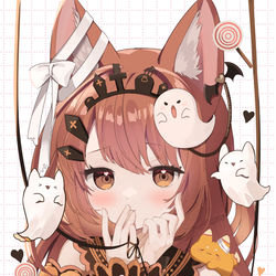 This is a pixiv picture whose title is 🎃👻.