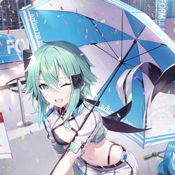 This is a pixiv picture whose title is シノン（レースクイーン）.