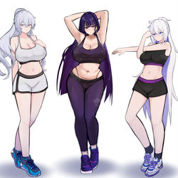 This is a pixiv picture whose title is Trio Sportwear.