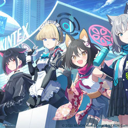 This is a pixiv picture whose title is ブルーアーカイブ韓国版4周年フェスティバルKVイラスト.