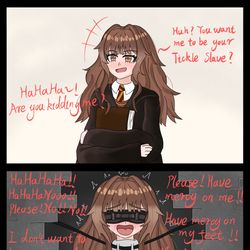This is a pixiv picture whose title is The tickle slave of hogwarts★①.