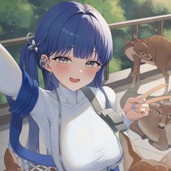 This is a pixiv picture whose title is アルカナと鹿.