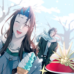 This is a pixiv picture whose title is 五稜郭公園.