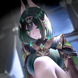 This is a pixiv picture whose title is 原神奈芙尔——战后捏脚请求.