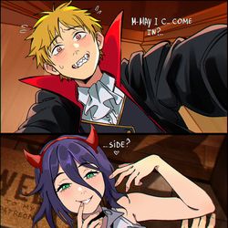 This is a pixiv picture whose title is Reze\Denji.