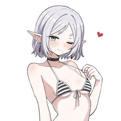 This is a pixiv picture whose title is Short hair frieren.