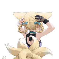 This is a pixiv picture whose title is スズランちゃんの尻尾.