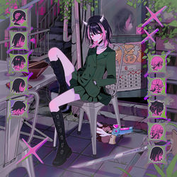 This is a pixiv picture whose title is Jinkougaku record jacket.