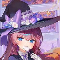 This is a pixiv picture whose title is ハロウィン🍭.