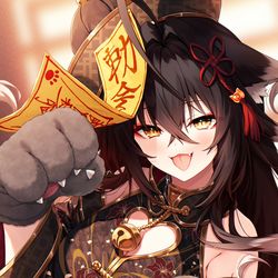 This is a pixiv picture whose title is 🎃キョンシーせつなちゃん🐈.