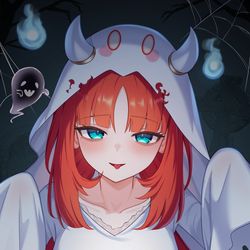 This is a pixiv picture whose title is 【原神】ハロウィンニィロウ.