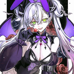 This is a pixiv picture whose title is Happy Halloween💜.