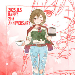 This is a pixiv picture whose title is 初心にかえって初期衣装を描いてみた③.