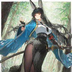 This is a pixiv picture whose title is 真面目な修行中の雅さん.