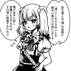 This is a pixiv picture whose title is 武士が志すもの.