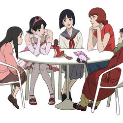 This is a pixiv picture whose title is 今敏ヒロインズ.