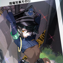 This is a pixiv picture whose title is ポリス徐福ちゃん　始末書.