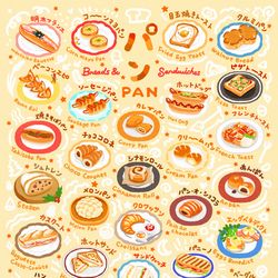 This is a pixiv picture whose title is いろいろパン.