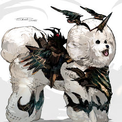 This is a pixiv picture whose title is 魔王の乗り物.