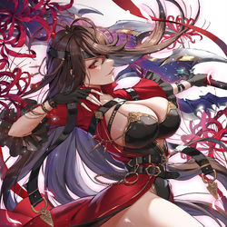 This is a pixiv picture whose title is さんすま！三国大戦スマッシュ_夏侯惇【不屈の殿軍】.