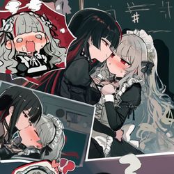 This is a pixiv picture whose title is 预告，粉丝约稿百合篇.