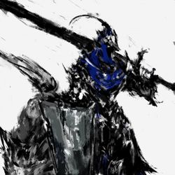 This is a pixiv picture whose title is Artorias With His Good Wolf.