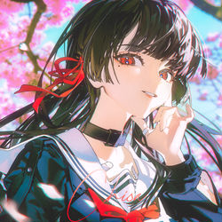 This is a pixiv picture whose title is 与你相遇之日（千咲 鸣潮同人）.