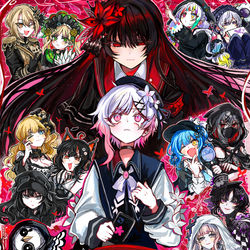 This is a pixiv picture whose title is 魔法少女ノ魔女裁判.