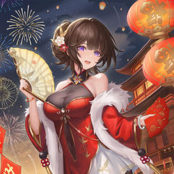 This is a pixiv picture whose title is 百分之一系列春节档.