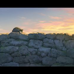 This is a pixiv picture whose title is 果てしなき夕暮れ.