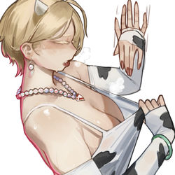 This is a pixiv picture whose title is 牛筋大学姐.