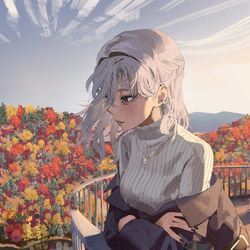 This is a pixiv picture whose title is 秋.