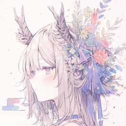 This is a pixiv picture whose title is 『demon』.